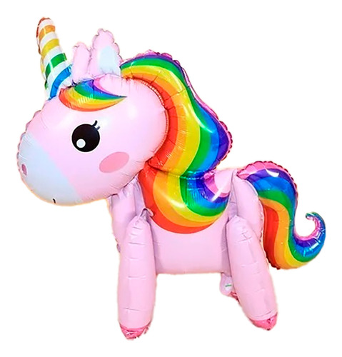 Globo Unicornio 3 Piezas 61 X 46 Centimetros Rosado