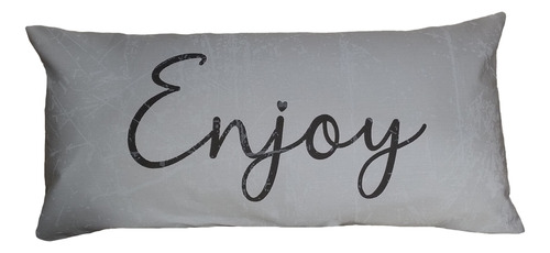 Almohadón Decorativo Cama Frases 60x30 Funda + Relleno