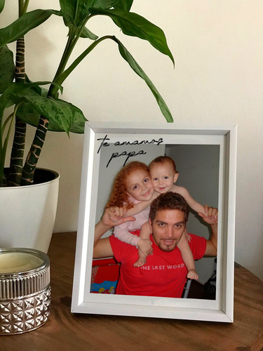 Cuadro Personalizado Regalo Día Del Padre Blanco