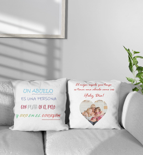 Almohadones Día Del Abuelo Personalizados 