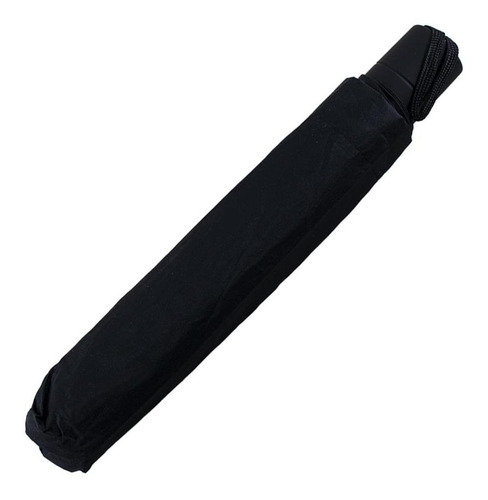 Guarda Chuva Dobrável Extra Grande Haste Reforçada Cor Preta Cor Preto Desenho Do Tecido Liso