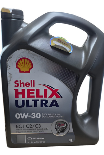 Aceite De Motor Shell Helix Ultra Ect C2/c3 0w30 4 Lt Gas-di