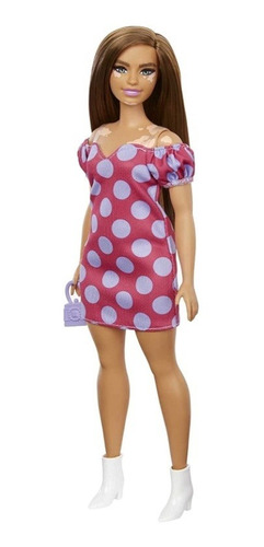 Imagem 1 de 6 de Boneca Barbie Fashionistas 171 Vitiligo Curvy - 2022 Ms