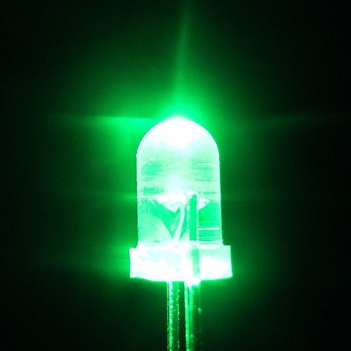 Led 3mm Verde 30° 8400-10000mcd Alto Brillo X10 Unidades