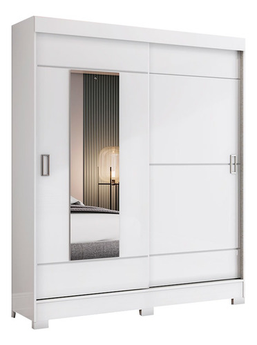 Imagen 2 de 7 de Ropero Placard Dormitorio 2 Puertas Corredizas Espejos