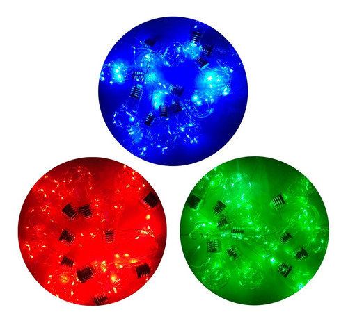Imagen 1 de 8 de Guirnalda Hilo Alambre Cobre Microled 30 Focos Leds Pilas