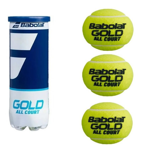 Pelotas Padel Tenis Babolat Pro Tubo X 3 - Gold Tour - Salas