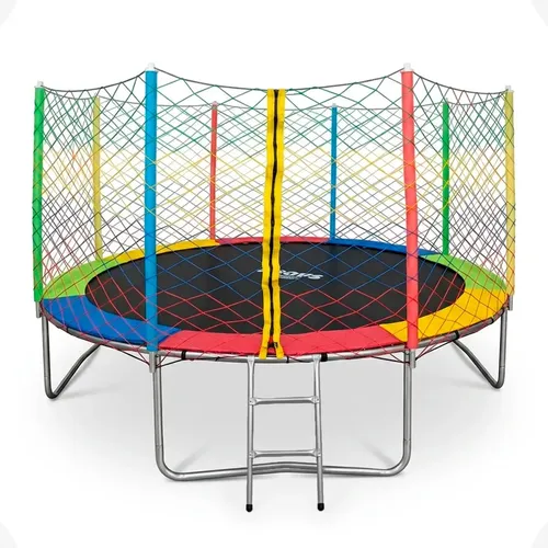 Cama Elástica 3,05m Colorida com Rede e Escada