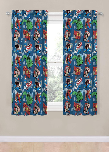 Cortina Pieza Dormitorio Niños - Diseño The Avengers