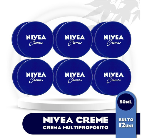 Crema Multipropósito Nivea Creme 50 Ml 12 Und Bulto