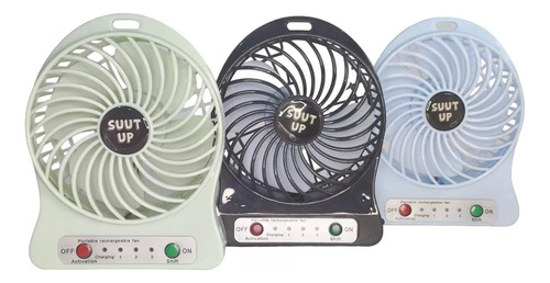 Mini Ventilador Linterna 3 Velociades Silencioso Recargable 