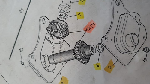 Imagen 4 de 4 de Piñón Corona De La Sembradora Veniran 4 Y 6 Hilos Originales