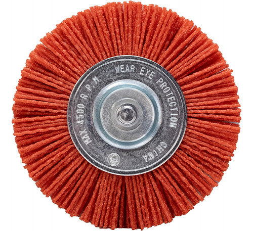 77441 Cepillo Radial De Nailon De 4 Pulgadas, Grano 80