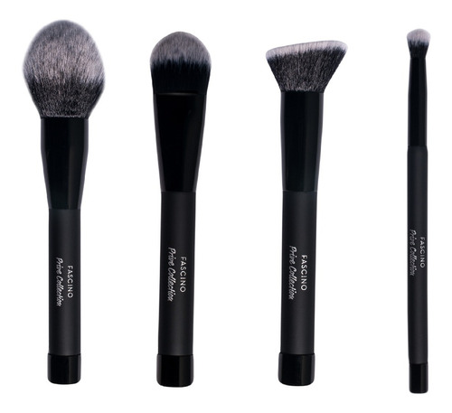 Set 4 Brochas Y Pinceles Prive Make Up Crueltyfree Fascino