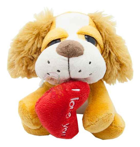 Perro De Peluche Con Corazón Hermoso Perrito Orejas Largas