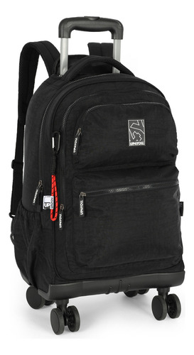 Mochila Rodinhas 360° Masculino Crinkle Notebook Up4you Cor Preto