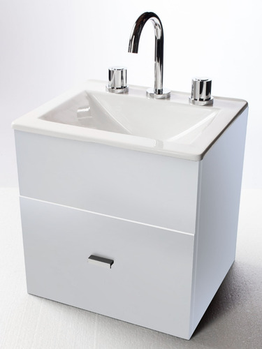 Imagen 3 de 5 de Combo Para Baño Simple Inodoro Vanitory 40cm Y Espejo