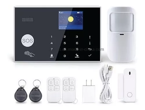 Sistema de alarma de seguridad para el hogar, panel de pantalla táctil de  4.3 pulgadas, kit de sistema de alarma antirrobo inalámbrico GSM WiFi con
