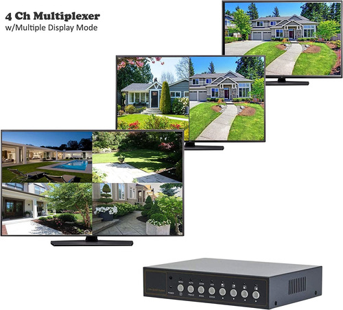 Installer Cctv 4ch Video Color Quad Multiplexer With Loopout