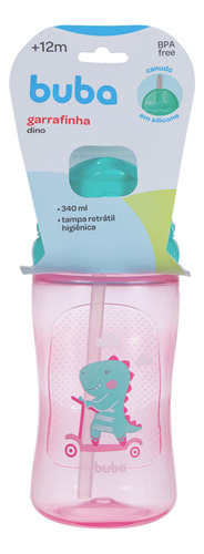 Garrafinha Infantil Com Canudo Retrátil 400 Ml Buba