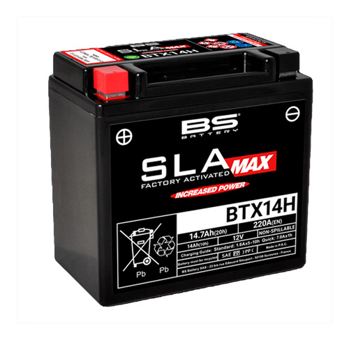 Batería Moto Bs Sla Max Btx14h Ktm1290 Super Duke Burgman