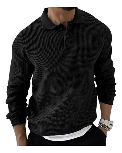 Jersey Liso Con Cuello De Polo Para Hombre