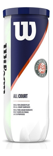 Pelota de tenis Wilson Roland Garros All Court Tube con 3 pelotas