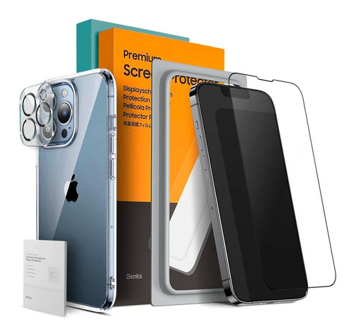 Case Benks Para iPhone 13 Pro Max 6.7 Funda 360° Full Glass