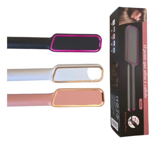 Pente Alisadora De Barba Basiqe Sleek Gold Preta