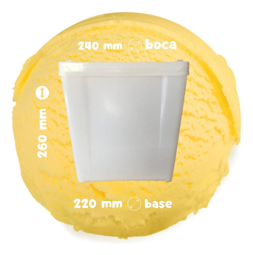 Pote Retangular 10l Margarina 30 Pçs