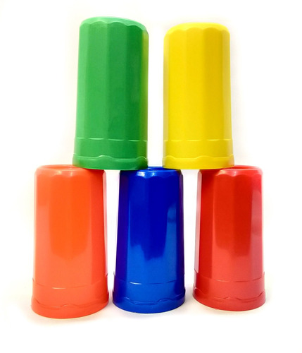 Pack 25 Vasos Plasticos Opacos De 350ml Por Colores 