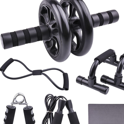 Abs Roller Wheel Hand Gripper 2 Barras De Flexión 7 Uds.