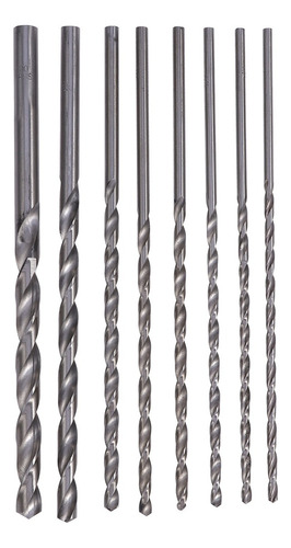 8 Brocas Métricas Extralargas De 200 Mm Steel High R