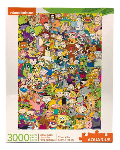 Quebra-cabeça Nickelodeon 3000 Peças Montado Com Moldura (Usado)