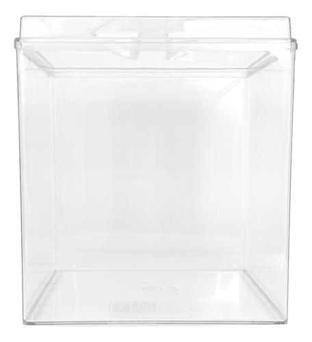 Kit 10 Potes Acrílico Quadrado C/ Tampa 7,4l + Conchas 100ml