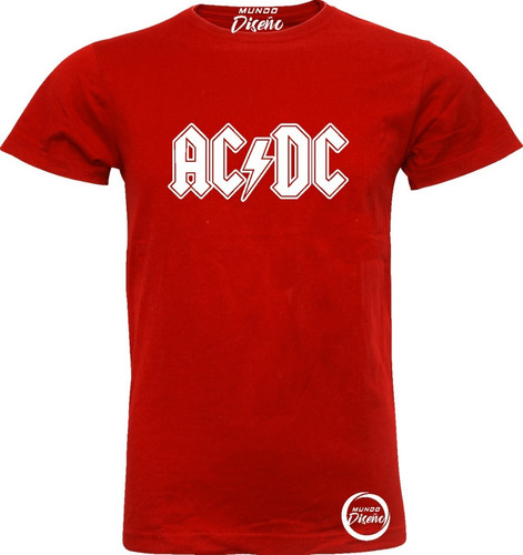 Polera De Hombre Manga Corta Ac Dc Clasico