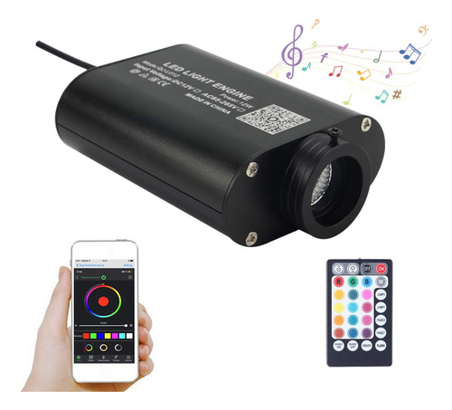 Motor De Luz De Fibra Óptica Bluetooth De 16 W Aplicación