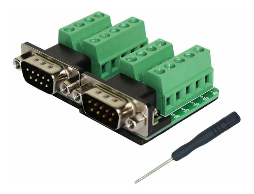 Puerto Adaptador Dual Macho 9 Pines A Rs232 D-sub Serial