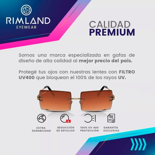 Imagen 5 de 8 de Anteojos Lentes De Sol Rimland Lamb