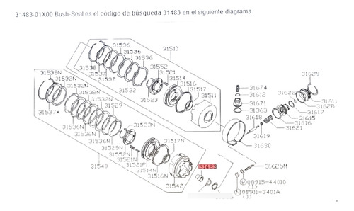 Buje De Engrane Caja Automática Tsuru 84-91 31483-01x00