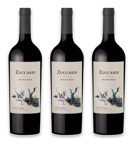 Vino Zuccardi Serie A Bonarda Pack X3 Unidades