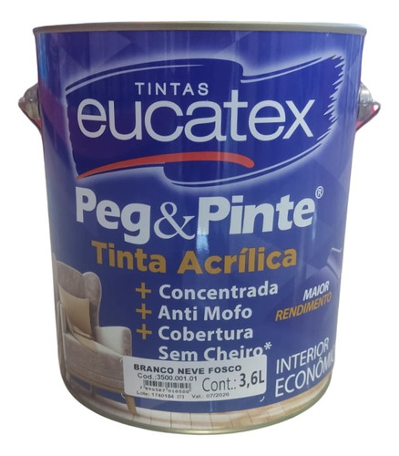 Pintura Latex Peg Y Pinte 3.6 Lts Eucatex