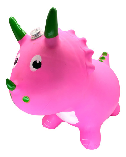 Montable Brincolin Inflable Para Niños Dinosaurio Rosa