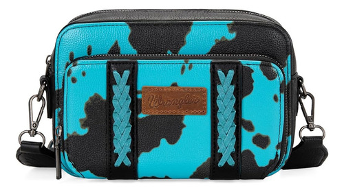 Cartera Deportiva Wrangler Cowgirl B Importada Original Turquesa Vaca