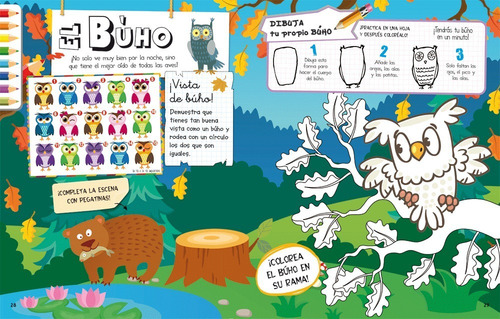 Animales - Para Colorear, Con Actividades Y Calcomanías