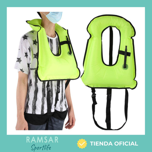 Chaleco Salvavidas Inflable Manual Flotador Ajustable Buceo