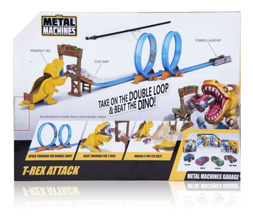 Imagen 2 de 7 de Pista De Autos Metal Machine Dino Attack Con Auto Babymovil