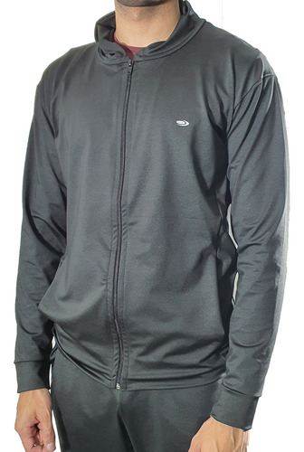 Team Gear Campera Running Hombre Level Punto Negro Cli