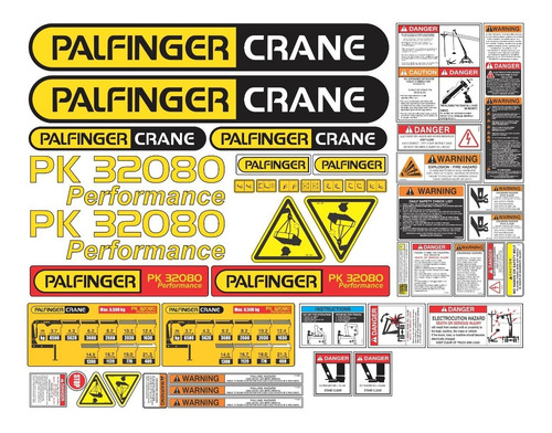 Kit De Calcomanías Para Palfinger Pk32080