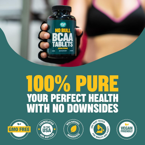 Tabletas De Bcaa - 120 Píldoras Extra Fuertes De 1000 Mg - R